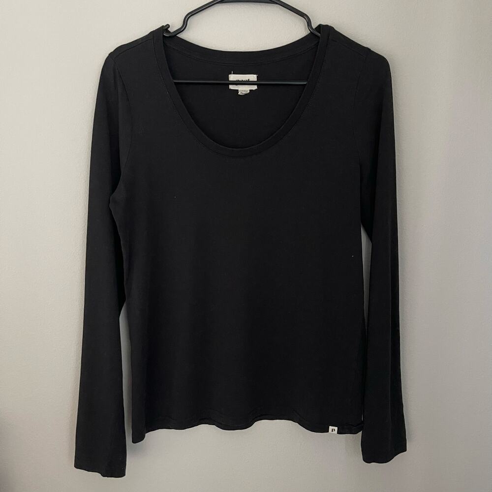 Pact Black Organic Cotton Long Sleeve Shirt (M)